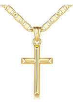 Colar De Cruz Em Ouro 14k