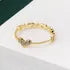 Anel Feminino Coração Ouro 24 K